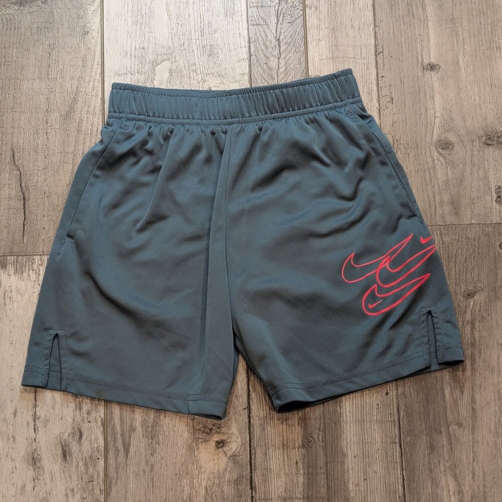 Nike, Running Shorts w Logo Graphic, Dark Teal, Sz S